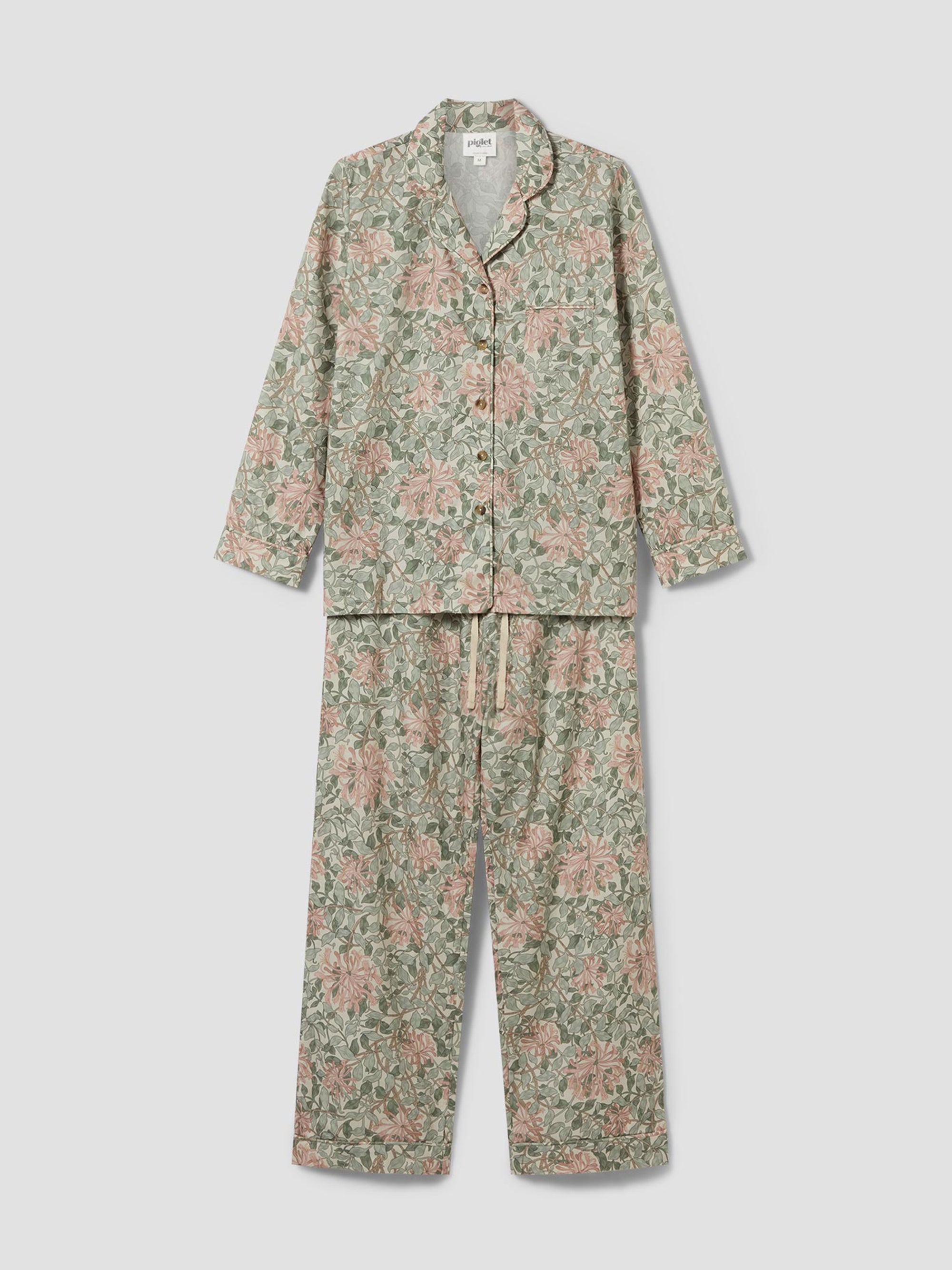 Soft Sage Honeysuckle Cotton Trouser Set