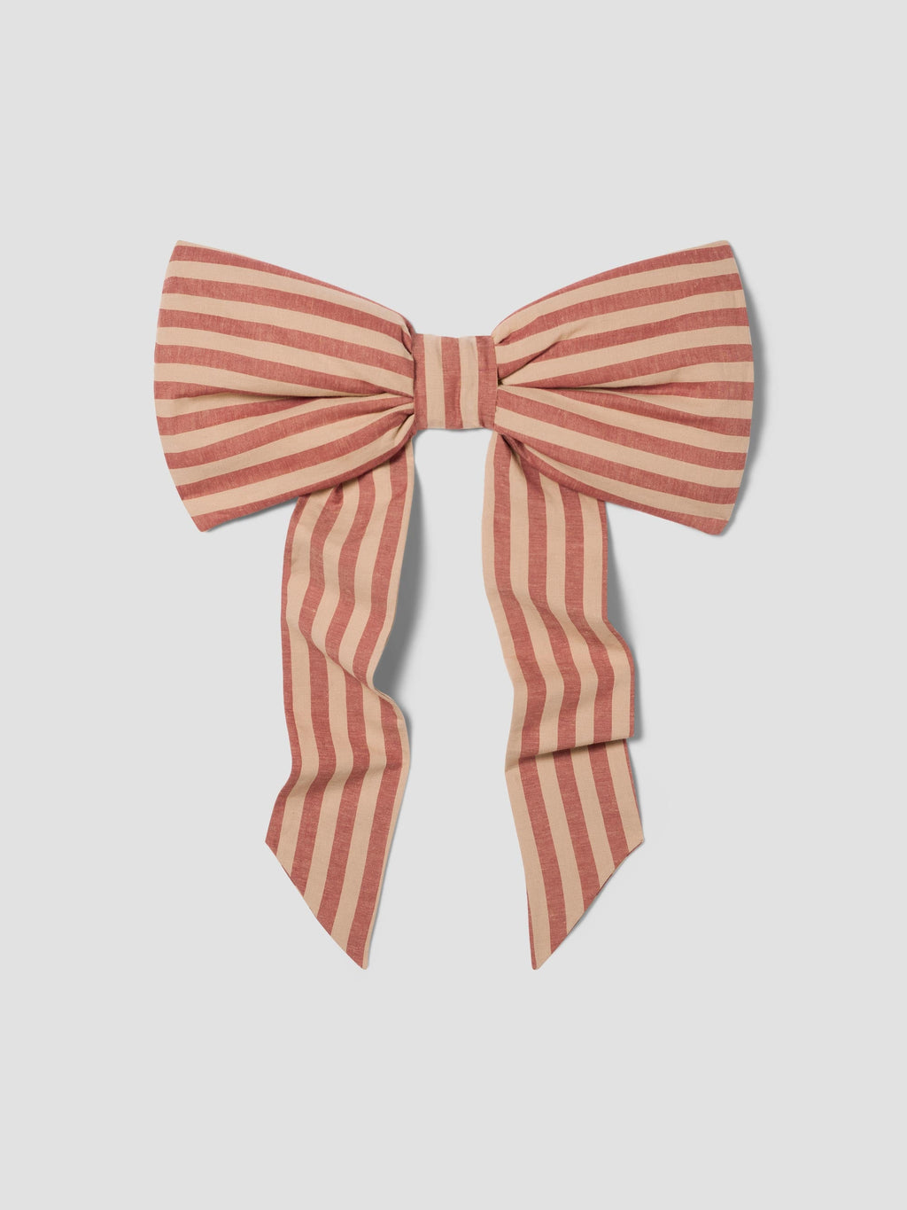 Sandstone Red Pembroke Stripe Linen Blend Bow