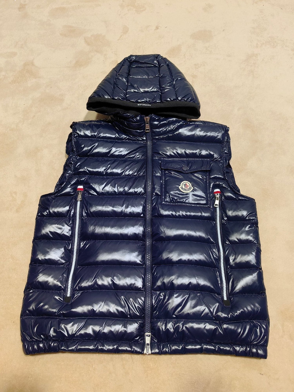 Moncler Hooded Quilted Down Vest