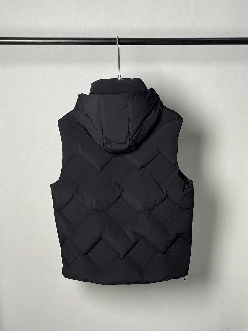 Fendi Geometric-Quilted Hooded Down Vest