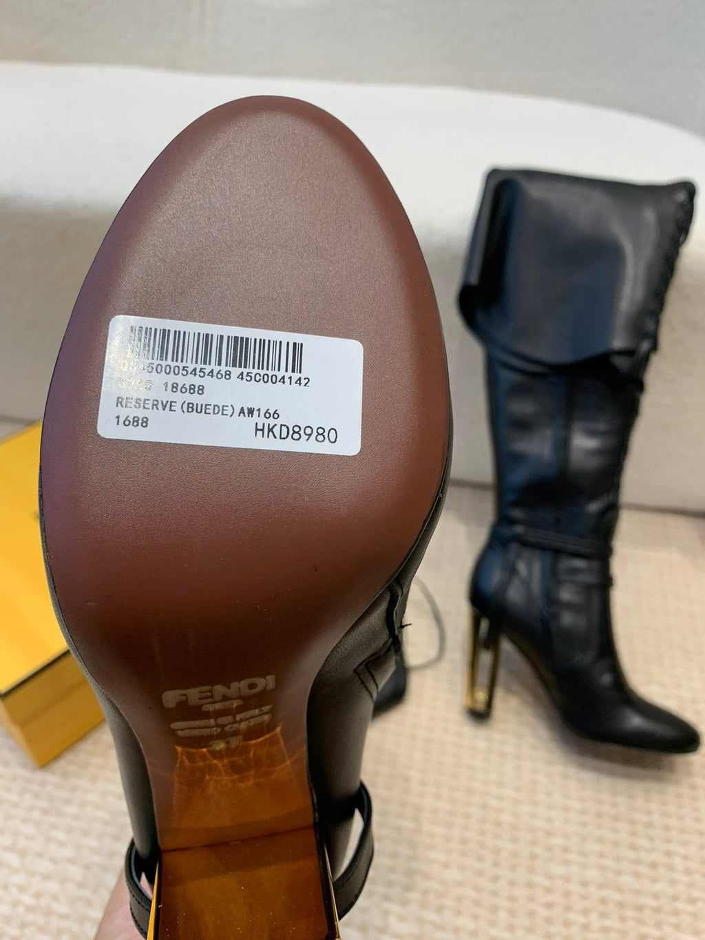 OVER THE KNEE LACE-UP HIGH BOOTS IN BLACK CALFSKIN